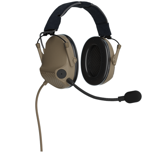 INVISIO T7 Headset, Headband, Right, Tan